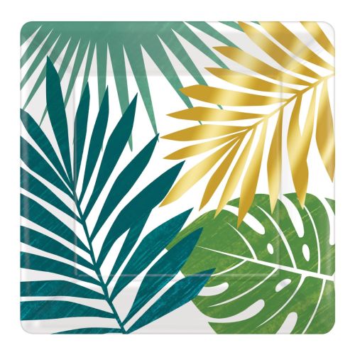 8 x Key West Leaves 18cm Plates