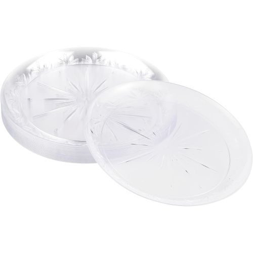 12 x Reusable Clear Plastic 6" Plates