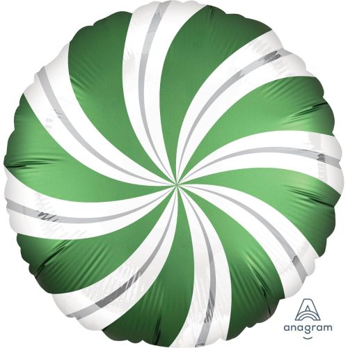 Green Candy Cane Swirl Balloon 