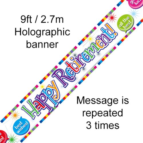 Happy Retirement Messages Foil Banner