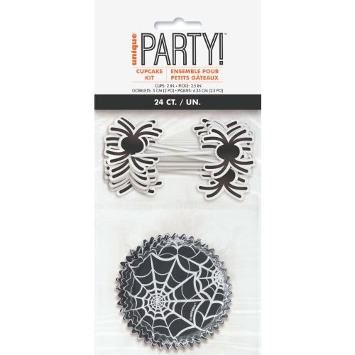 24 x Spider Cupcake Decorating Kit