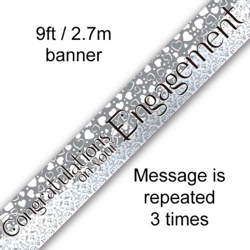 Congratulations On your Engagement Foil Banner