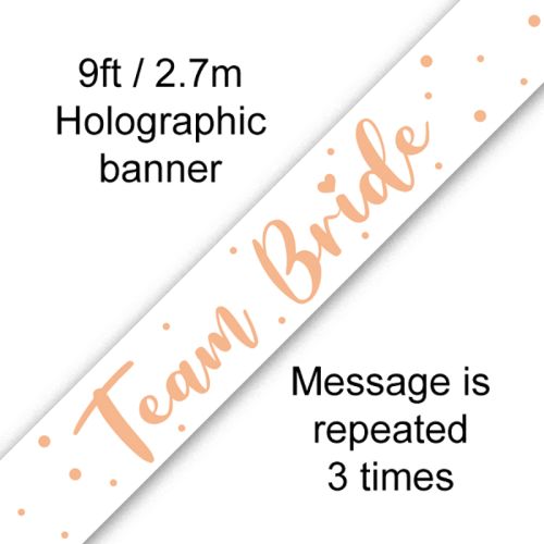 Rose Gold Team Bride Foil Banner 