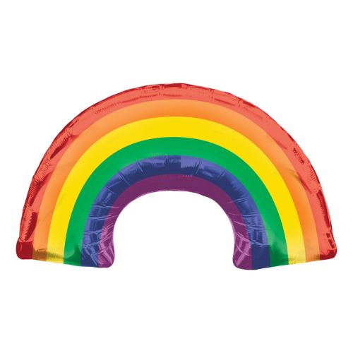 Bright Rainbow Supershape Foil Balloon