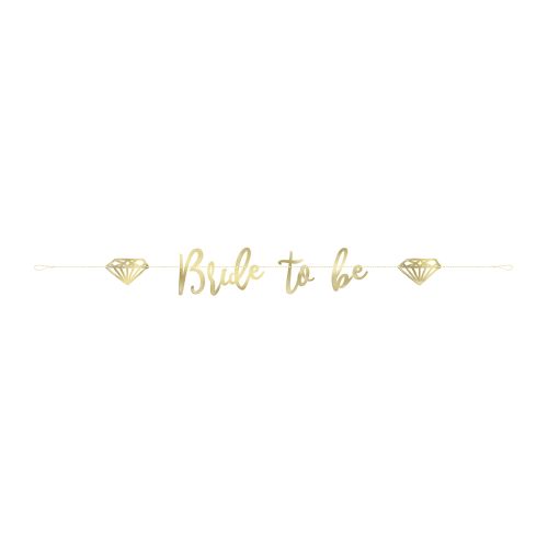 Gold Bride To Be Letter Banner 