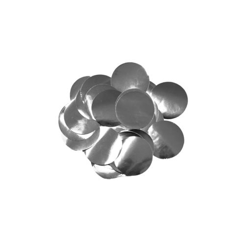 Silver Metallic Foil Circle Confetti 14g