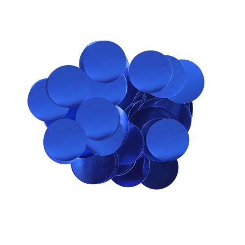 Royal Blue Metallic Foil Circle Confetti 14g