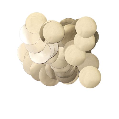 White Gold Metallic Foil Circle Confetti 14g
