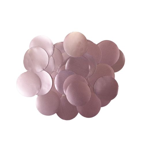 Baby Pink Metallic Foil Circle Confetti 14g