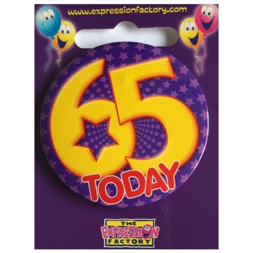 65th Birthday Badge