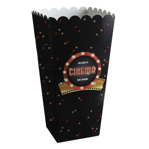 8 x Hollywood Cinema Popcorn Carton