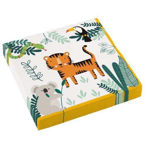 16 x Safari Paper Lunch Napkins 