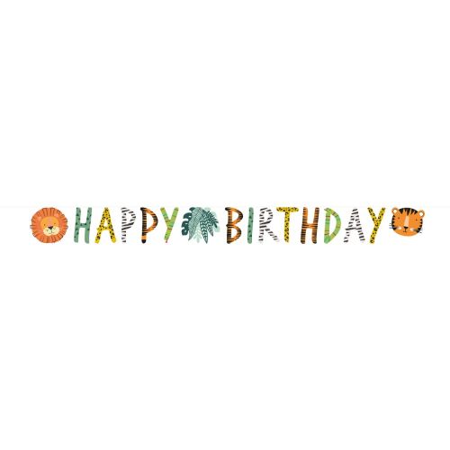 Safari Happy Birthday Letter Banner 