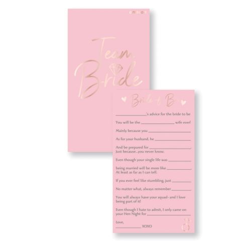 8 x Advice To The Bride Cards