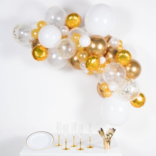White & Gold DIY Garland Balloon Kit