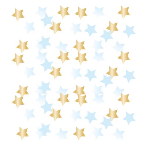 Blue And Gold Star Confetti