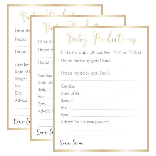 8 x Baby Predictions Activity Sheets 