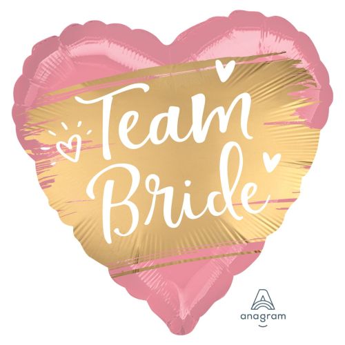 Gold & Pink Team Bride Foil Balloon