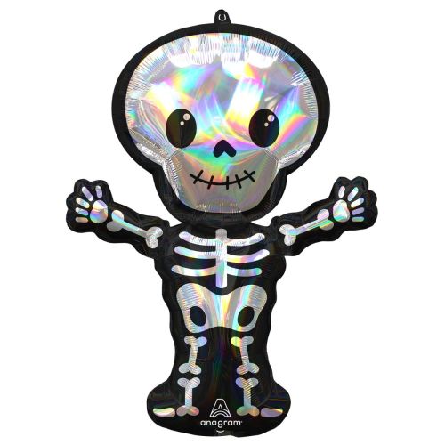 Iridescent Skeleton Supershape Foil Balloon