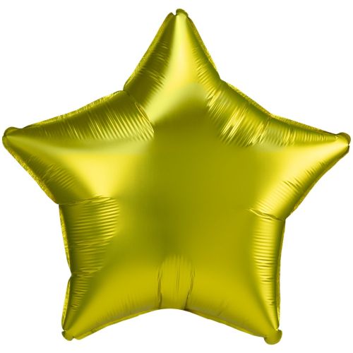 Lemon Yellow Satin Luxe Star Foil Balloon