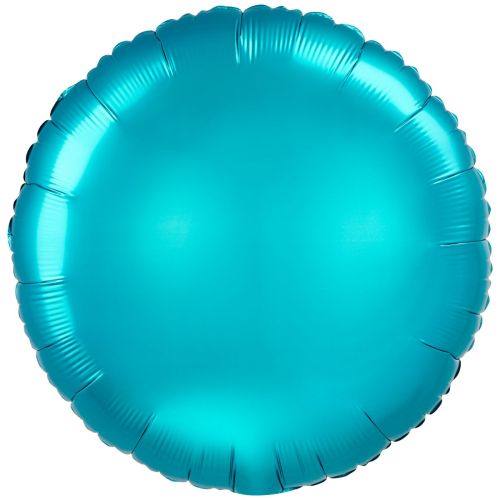 Aqua Blue Satin Luxe Round Foil Balloon