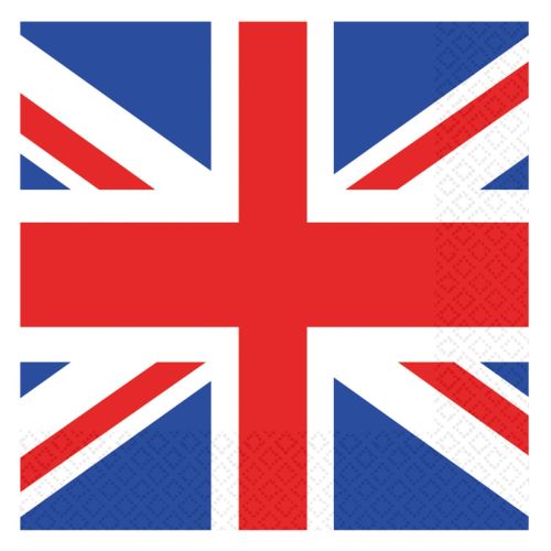 16 x Union Jack Flag Paper Luncheon Napkins