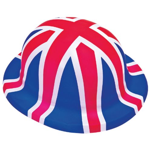 Great Britain Union Jack Flag Plastic Bowler Hat