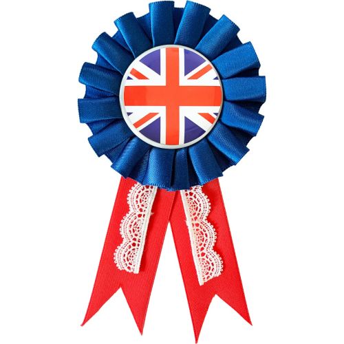 Red, White And Blue Union Jack Rosette