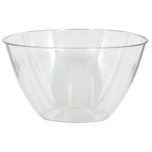 Clear 700ml Reusable Rigid Plastic Snack Bowl 