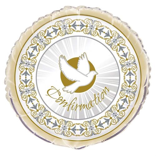 Gold and Silver Radiant Confirmation Foil Balloon