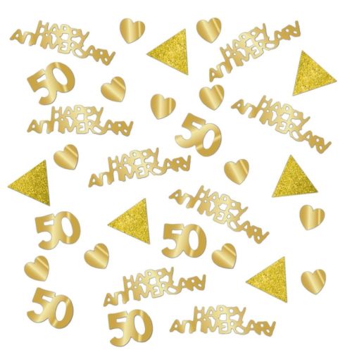 Sparkling Golden Anniversary Table Confetti