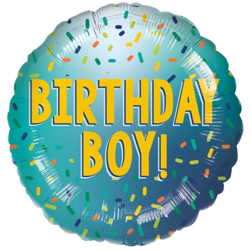 Birthday Boy Confetti Foil Balloon