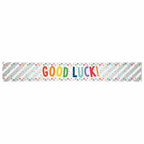 Multicoloured Good Luck Foil Banner