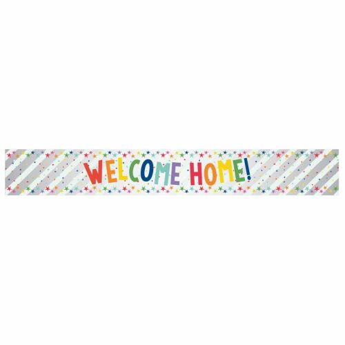 Multicoloured Welcome Home Foil Banner