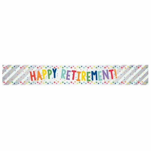 Happy Retirement Multicoloured Foil Banner