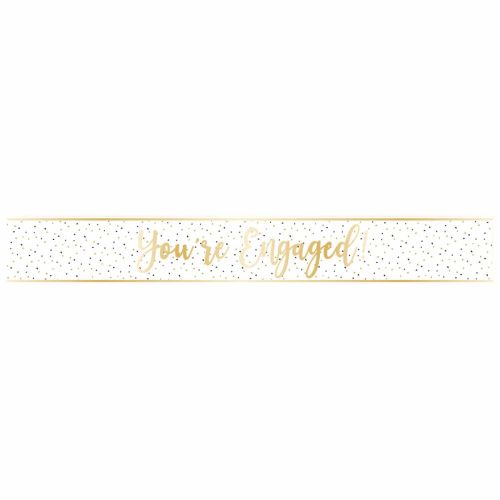 Gold 'You're Engaged' Foil Banner