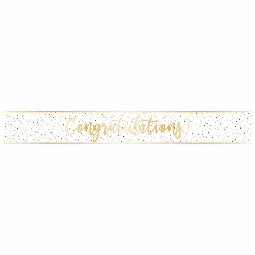 Gold Congratulations Foil Banner 