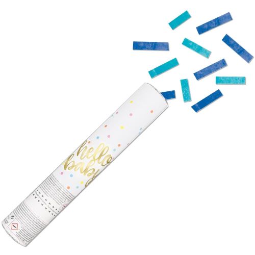 Hello Baby Gender Reveal Blue Party Cannon