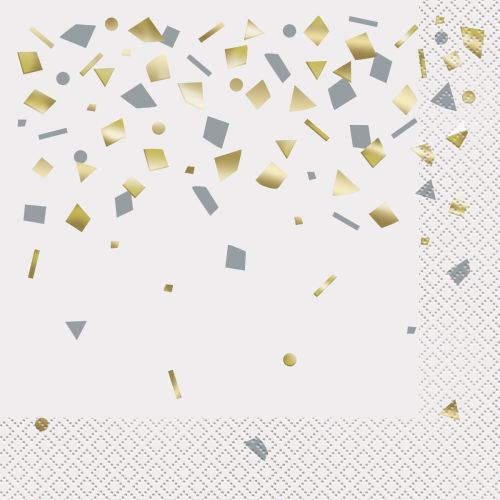 20 x Gold Confetti Napkin