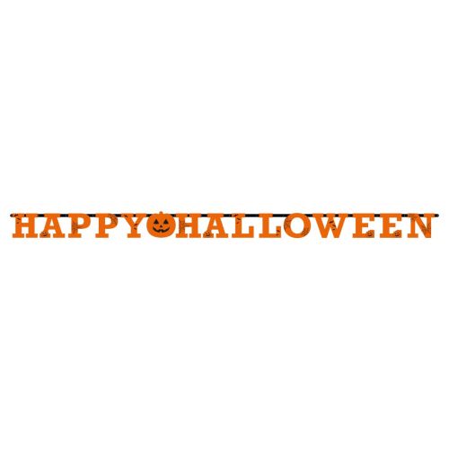 Orange Happy Halloween Letter Banner