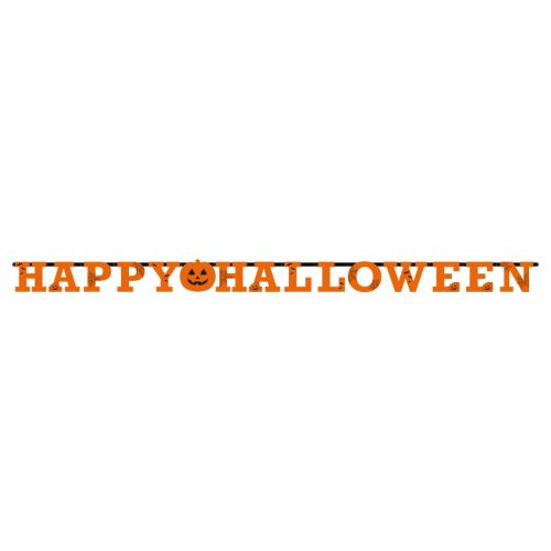 Orange Happy Halloween Letter Banner