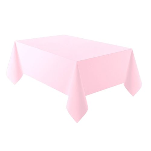 Baby Pink Rectangular Paper Tablecover 