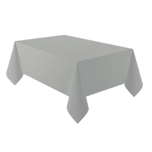 Silver Rectangular Paper Tablecover 