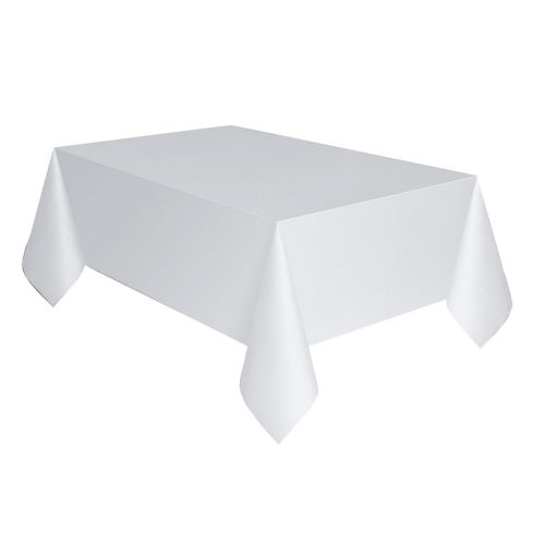 White Rectangular Paper Tablecover 