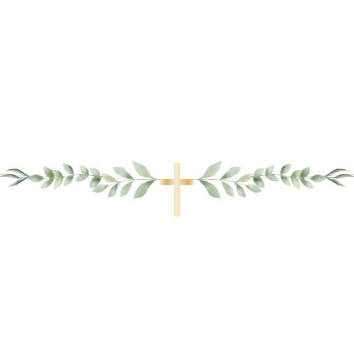 Gold Botanical Cross Card Garland