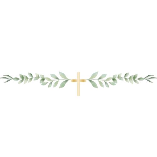 Gold Botanical Cross Card Garland