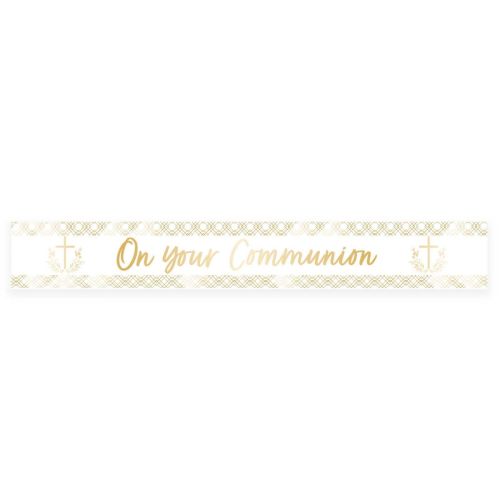 Gold Botanical Communion Foil Banner