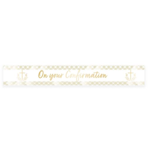 Gold Botanical Confirmation Foil Banner