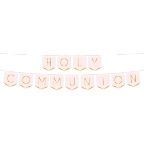 Pink Botanical Communion Pennant Banner