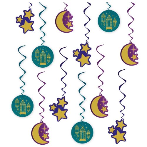 12 x Opulent Swirl Decorations